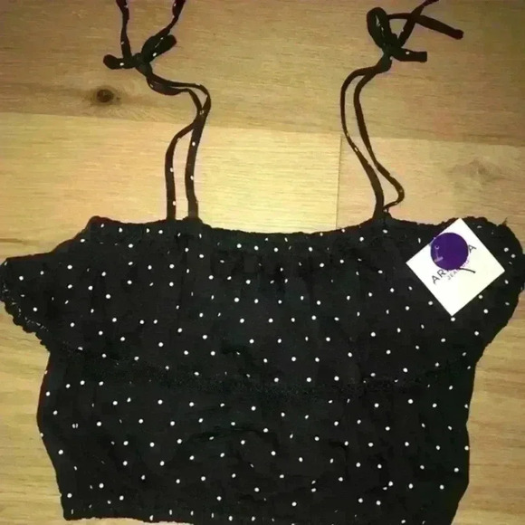 BRAND NEW Arizona Jean Co Polka dot spaghetti strap top - Picture 2 of 8